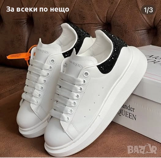 Alexander McQueen Дамски Бели Маратонки👟Дамски Спортни Обувки В Бял Цвят Код P1139, снимка 1