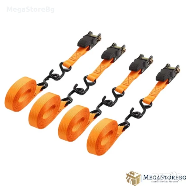 Колан за притягане R2516a-s 500кг 4.5М*25мм - 4бр/ к-т, снимка 1