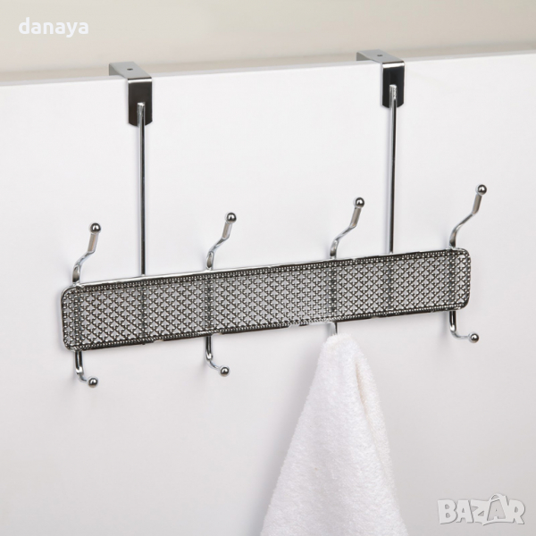 2754 Метална закачалка за врата цвят сребро, снимка 1