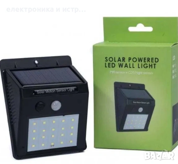 LED соларен прожектор със сензор , снимка 1