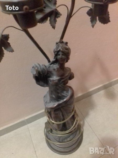 Антикварна френска настолна лампа 60-70см.с, снимка 1