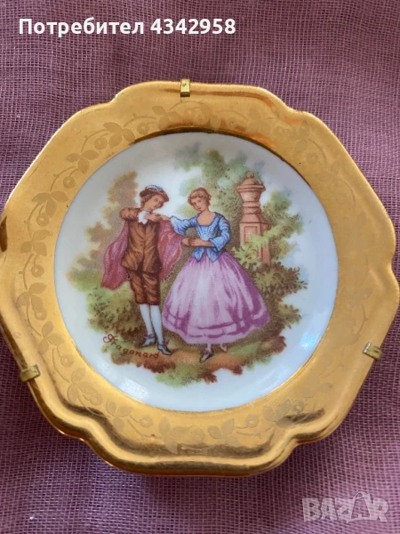 Antique .Limoge. France. Чинийка за стена., снимка 1