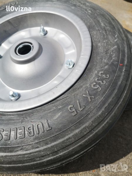 Колело бандажно с лагер за строителна количка , снимка 1