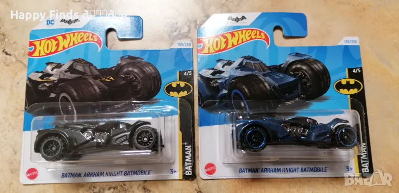 💕🧸 Hot Wheels Batman Arkham Knight batmobile синя и черна Batman, снимка 1