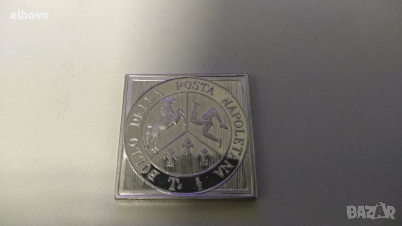 Сребърна плочка Posta Napoletana, снимка 1