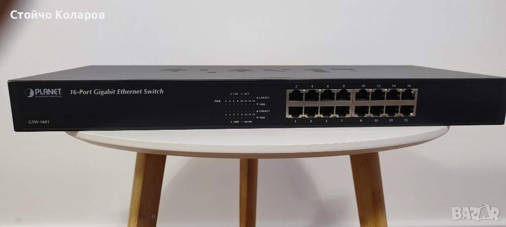 Суич PLANET GSW 1601 16-port GBIT комутатор, снимка 1
