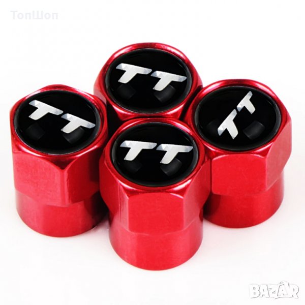 Капачки за вентили - Ауди ТТ / Audi TT - Red, снимка 1