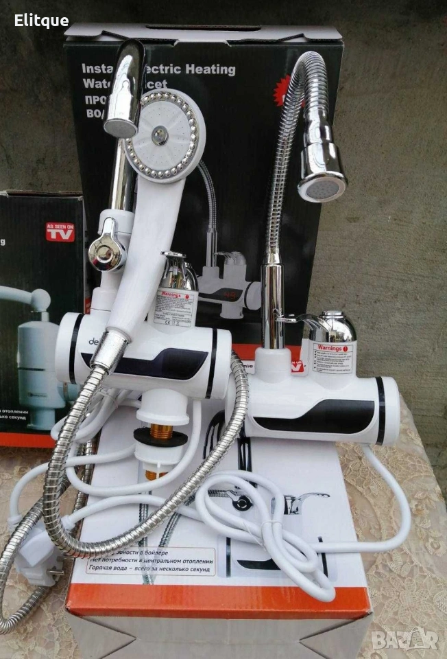 Смесител за вода с нагревател за мигновено загряване – 3000W 🚰, снимка 1