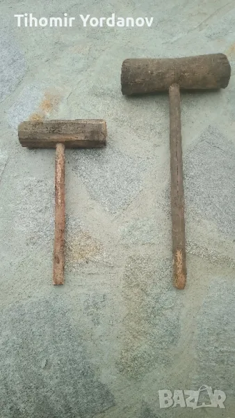 Стари дървени чукове.-2 броя., снимка 1