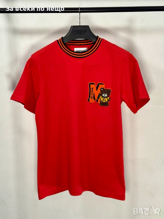 Moschino Мъжка Червена Тениска👕Мъжка Блуза С Къс Ръкав В Червен Цвят Код V.B.2, снимка 1