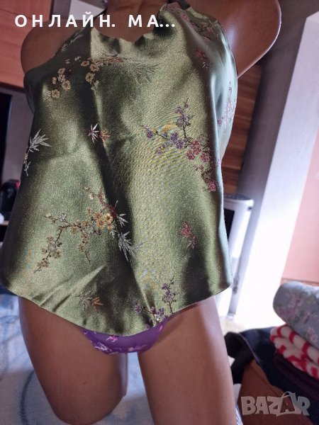 Комплект Япония коприна и сатен корсет+прашка /с.м , снимка 1