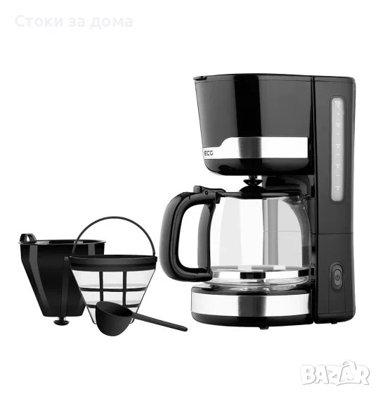 Кафемашина ECG KP 2115 Black, 1000 W, 12 чаши кафе, Черен -, снимка 1