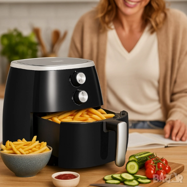 Уред за готвене с горещ въздух Royalty Line RL-AF1500.37D - Air Fryer 5L, снимка 1