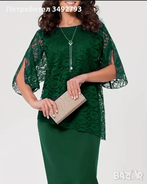 Дамска рокля с дантела, снимка 1