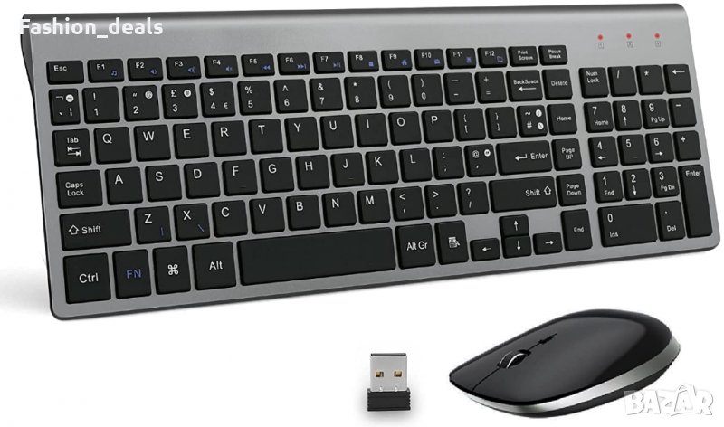 Нова USB Ергономична тънка клавиатура и мишка за компютър лаптоп Mac, снимка 1