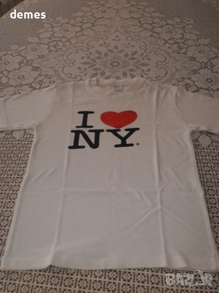 Оригинална детска тениска с къс ръкав I LOVE NY за 6-7 год., снимка 1