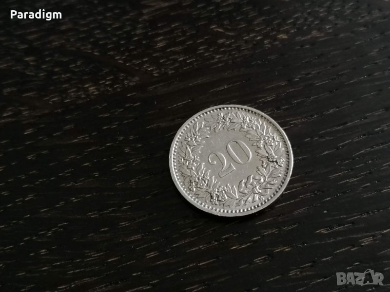 Монета - Швейцария - 20 рапен | 1969г., снимка 1