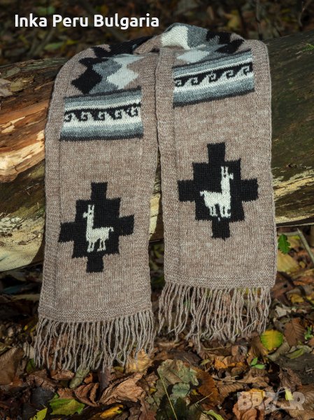  Перуански ръчно плетен шал модел Пуно от вълна на алпака различни цветове , снимка 1