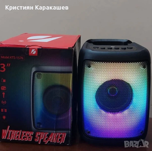 BLUETOOTH КАРАОКЕ КОЛОНА KTS-1576, снимка 1
