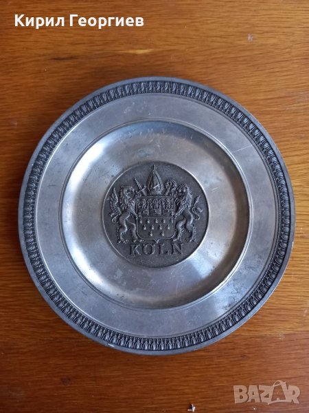 Стара юбилейна цинкова чиния за стена , снимка 1