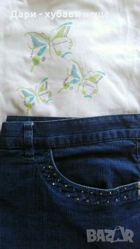 Дънкова пола и тениска🌹👕👗 M/L,L, XL🌹👕👗арт.2038, снимка 1