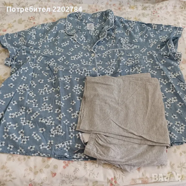 Дамска  памучна пижама 5ХЛ,5XL, снимка 1