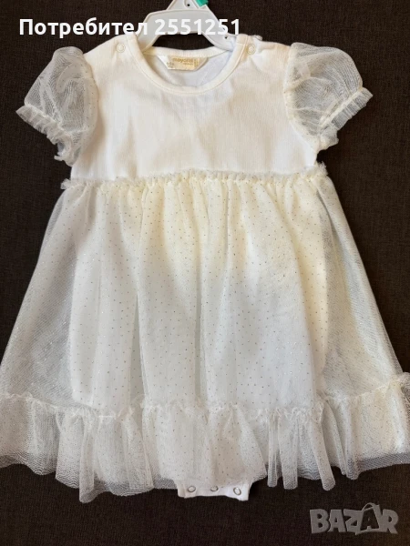 Продавам Бебешка Боди Рокля с Корона, MAYORAL 6-7 м.75 см., снимка 1