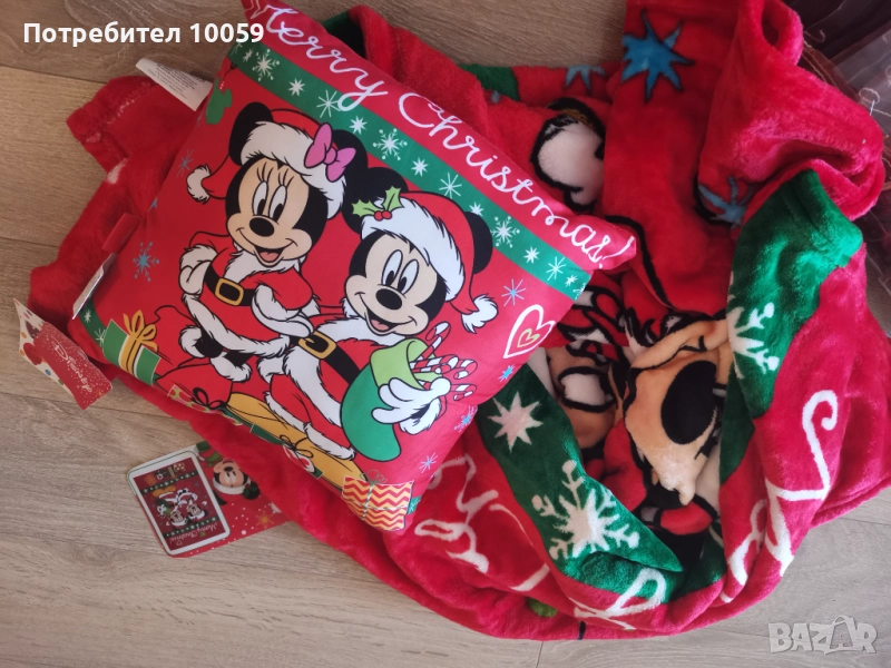 Нови одеало и възглавница Мики Маус , снимка 1