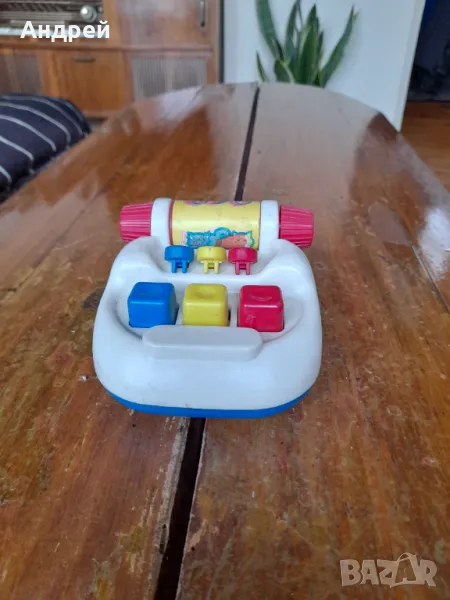 Стара детска играчка касов апарат, снимка 1