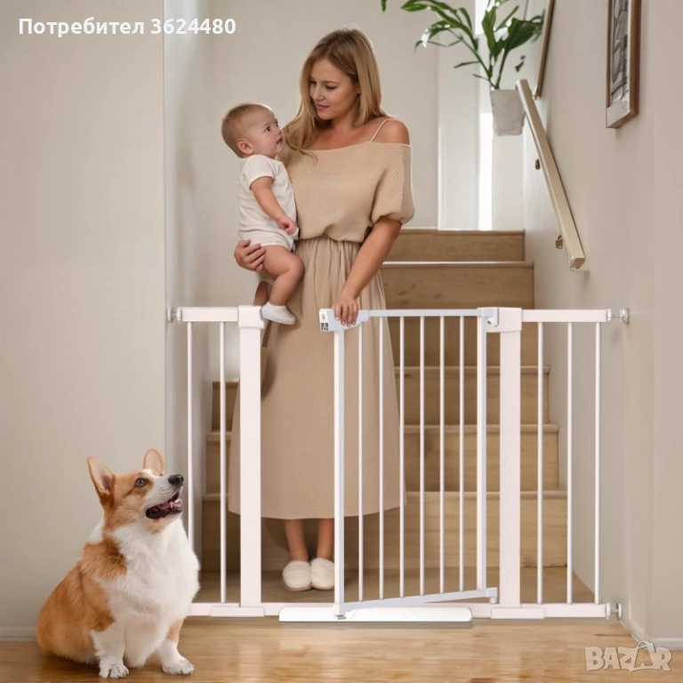 Защитна Врата за Деца и Кучета – С Разширение 21 см 4506, снимка 1