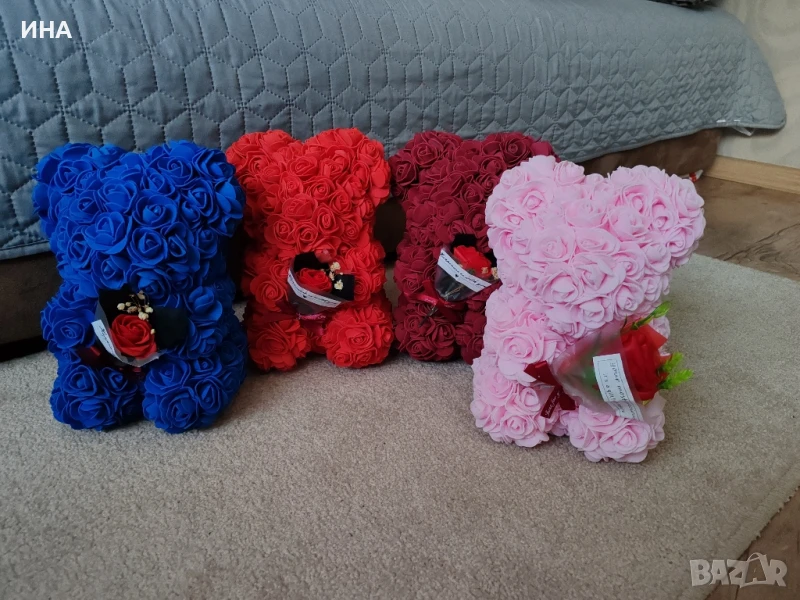 Подаръчни мечета от рози, снимка 1