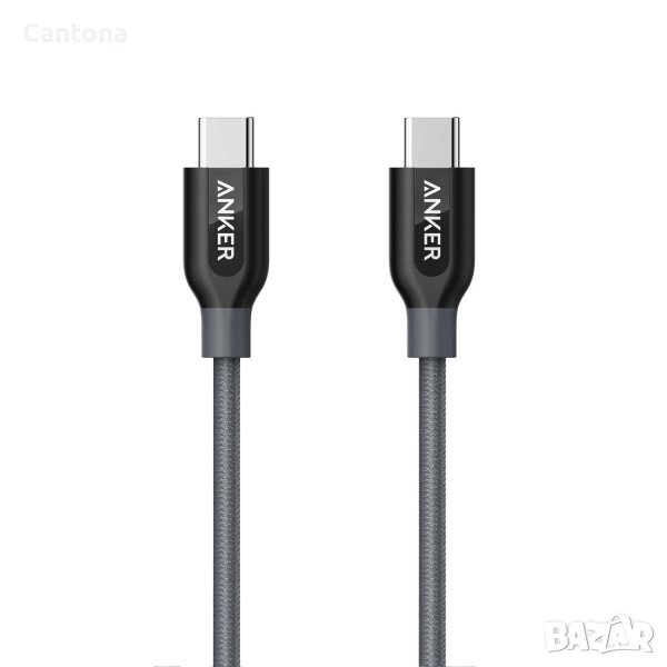 Anker Powerline+ USB-C to USB-C 2.0 - бърз и издръжлив USB-C към USB-C - 1 метър, снимка 1