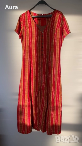Red orange maxi dress , снимка 1