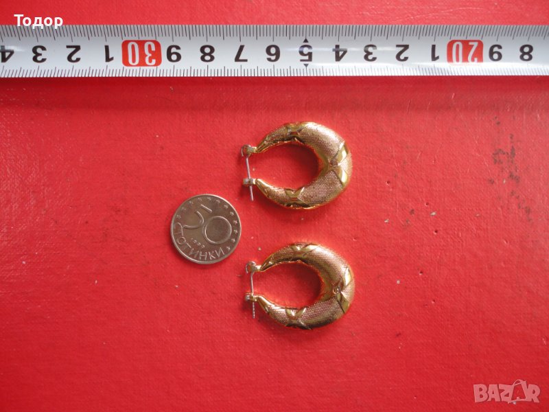 Позлатени обеци обици , снимка 1
