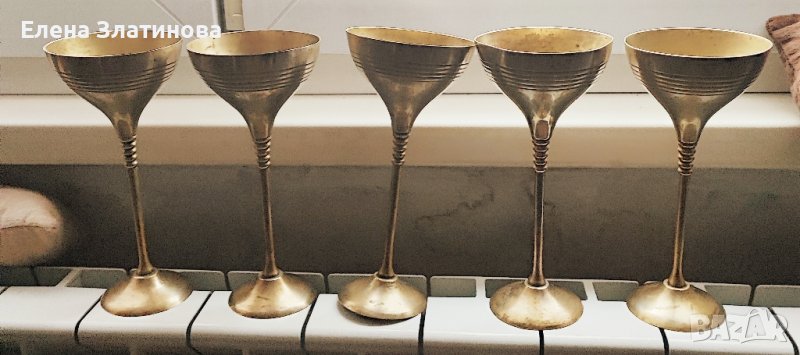 Месингови чаши за вино, снимка 1