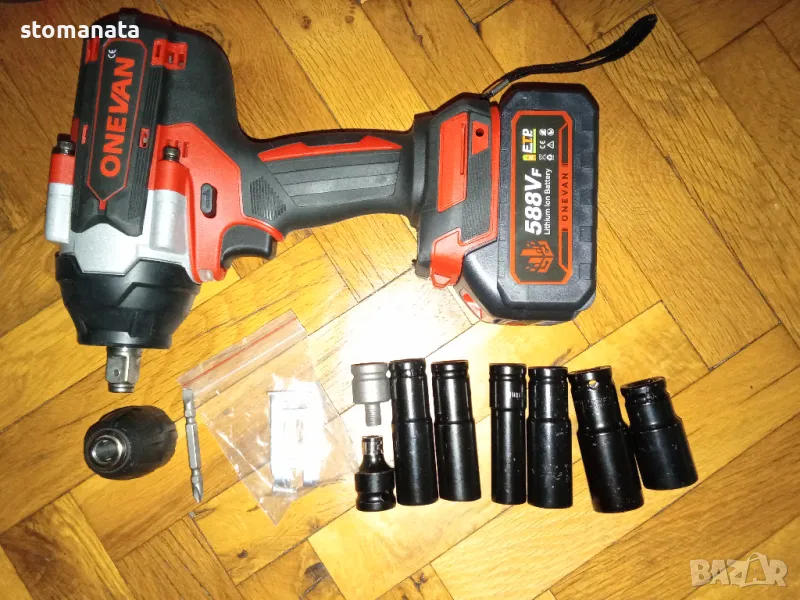 Акумулаторен ударен безчетков гайковерт 1/2 1800Nm, снимка 1