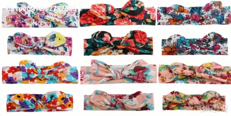 Ленти за глава мама и бебе, снимка 1