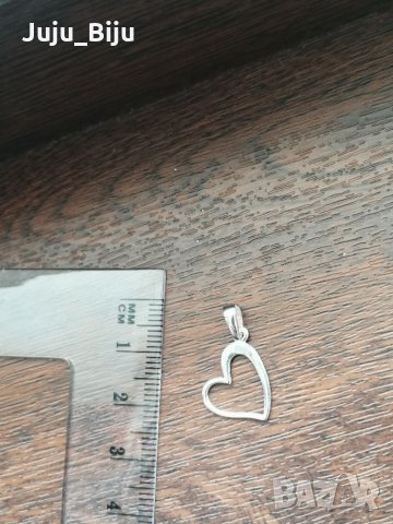 Сребърна висулка сърце, снимка 1 - Колиета, медальони, синджири - 32334131