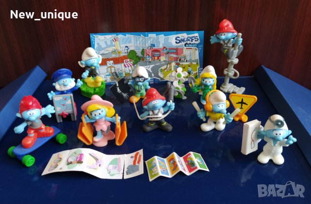Киндер играчки от серията "Смърфовете в града" от 2018 г.