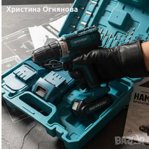 Комплект бормашинас двойна батерия и безчетков мотор, снимка 3 - Бормашини - 52279360