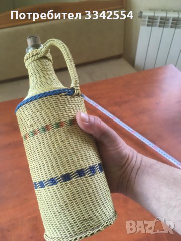 ШИШЕ БУТИЛКА ДАМАДЖАНА СЪС СОЦ. ОПЛЕТКА, снимка 5 - Други ценни предмети - 36668445