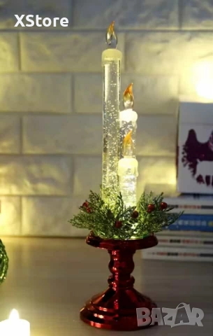 Празничен блясък и топлина с декоративни светещи свещи. 2 варианта, снимка 5 - Декорация за дома - 52440972