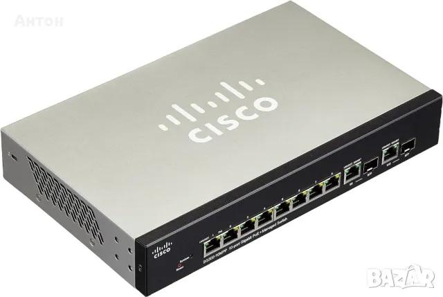 Cisco SG 300-10MPP 10-port Gigabit MAX PoE+ Managed Switch , снимка 1 - Суичове - 47476158