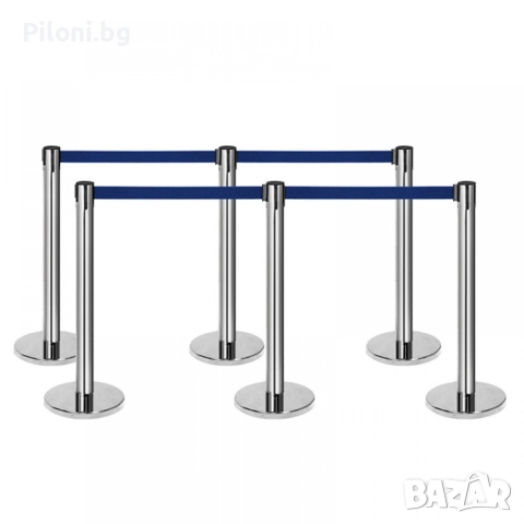 Разделително колче със синя лента 220 см., снимка 2 - Друго търговско оборудване - 52813509