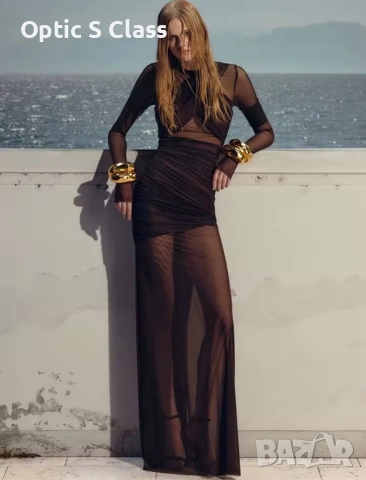 Елегантна рокля в кафяво 