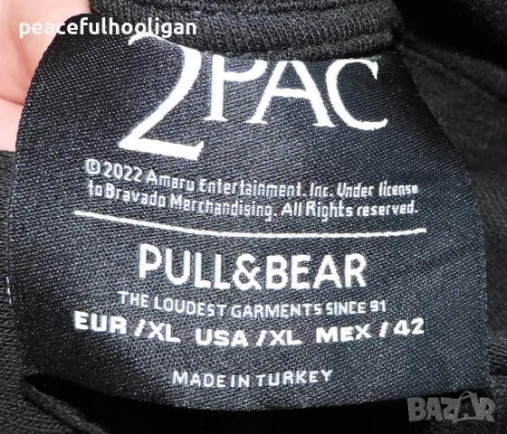 Tupac 2Pac I Ain't Mad At Cha Hoodie Pull&Bear -мъжки суичър с качулка с етикет размер XL , снимка 14 - Суичъри - 50411863