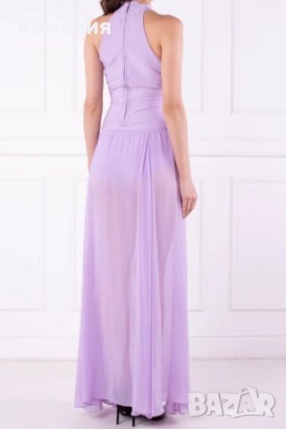 НОВА официална лилава маркова рокля Guess Jennifer Lopez, размер М, снимка 3 - Рокли - 43008465