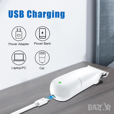 Акумулаторен тример за коса, снимка 6 - Тримери - 43121036