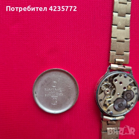 Швейцарски колекционерски позлатен винтидж часовник от 1930г.,20микрона позлата. , снимка 2 - Дамски - 53401021