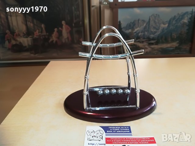 люлката на нютон с метални топчета-23х18х14см, снимка 10 - Колекции - 28355308